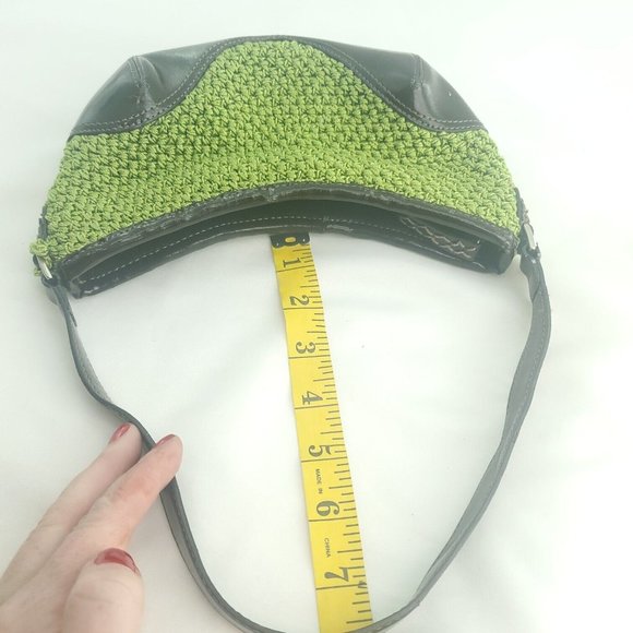 The Sak Womens Brown Crochet Shoulder Strap Lined Inner Pockets Hobo Bags - Picture 7 of 12